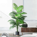 Large Artificial Palm Tree Tropical Fake Plants Green Plastic Palm Leaf